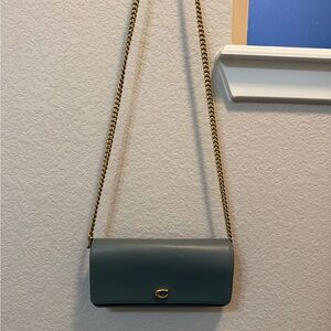 Coach Evie Long Wallet Crossbody Bag in Sea Foam